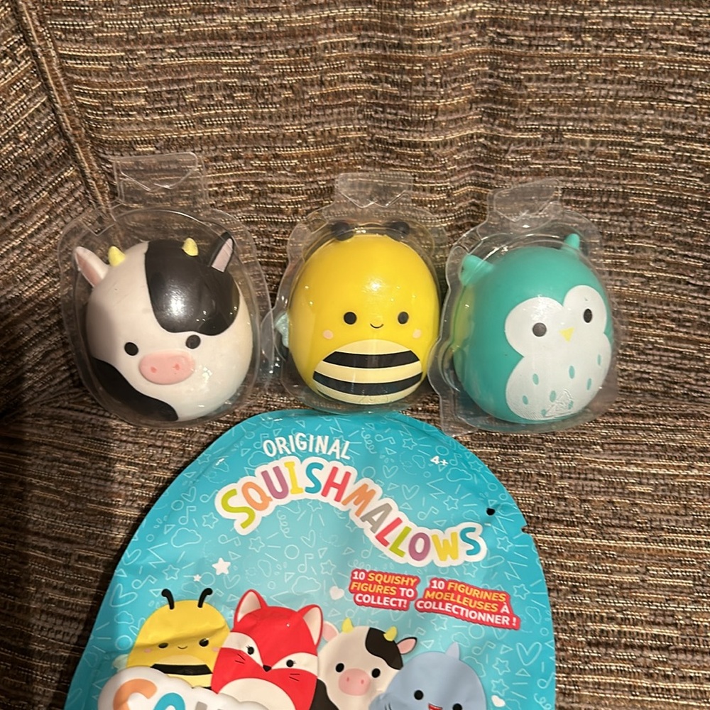 5 types:Squishmallow SQUOOSHEMS CLASSIC SQUAD Winston the owl/bee/cow/Rosie/cat